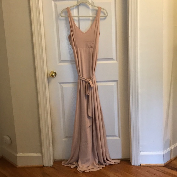 jenn maxi dress dusty blush crisp